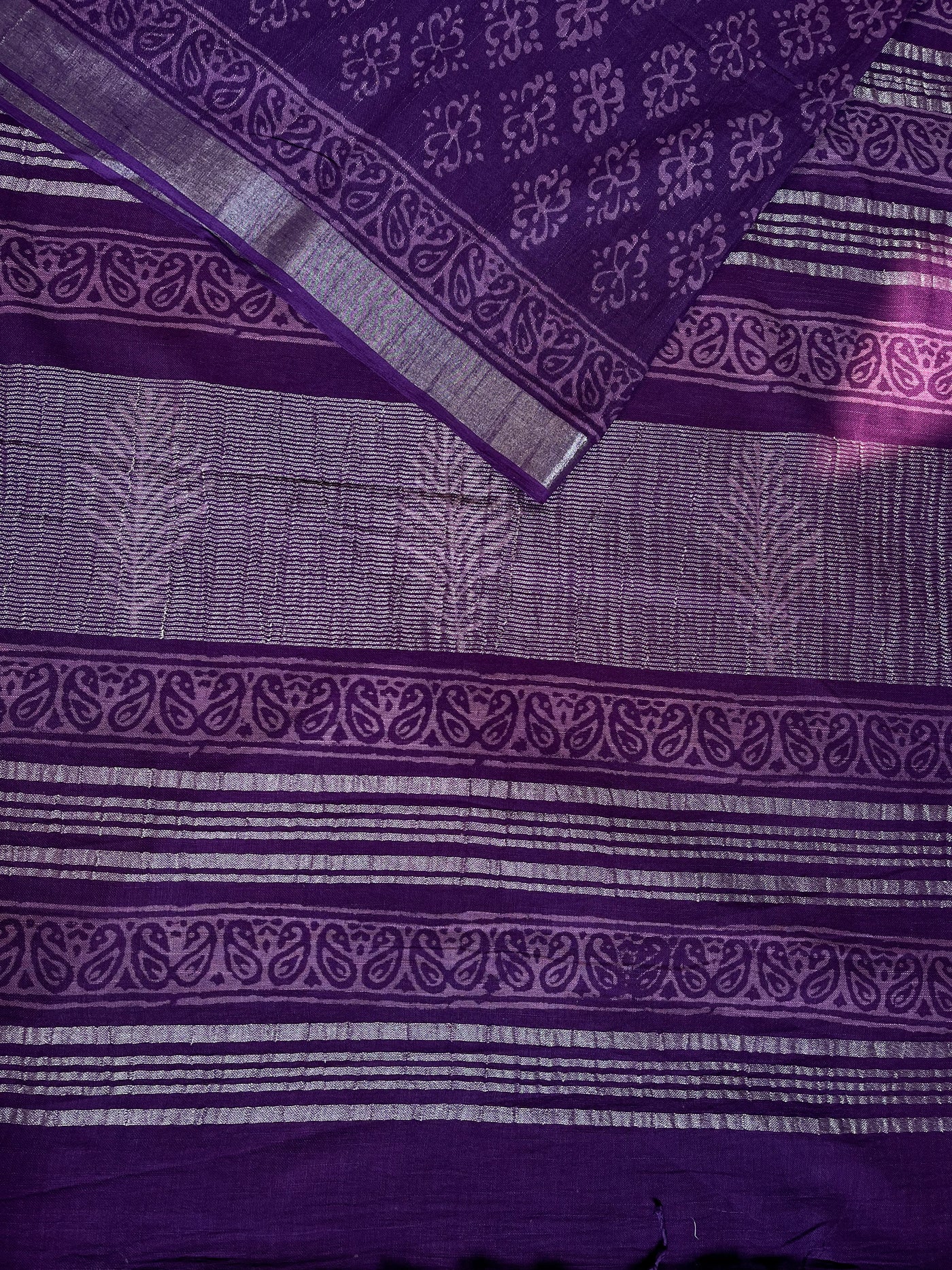 SUNAINA : Handmade linen-cott saree