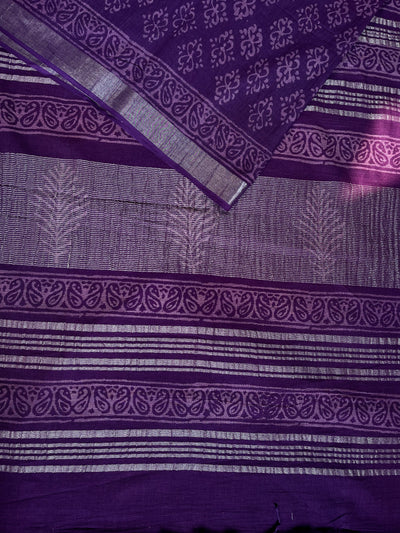 SUNAINA : Handmade linen-cott saree