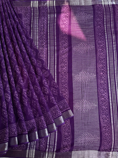 SUNAINA : Handmade linen-cott saree