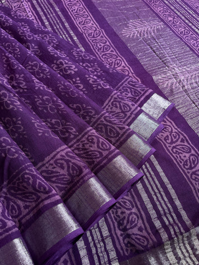 SUNAINA : Handmade linen-cott saree