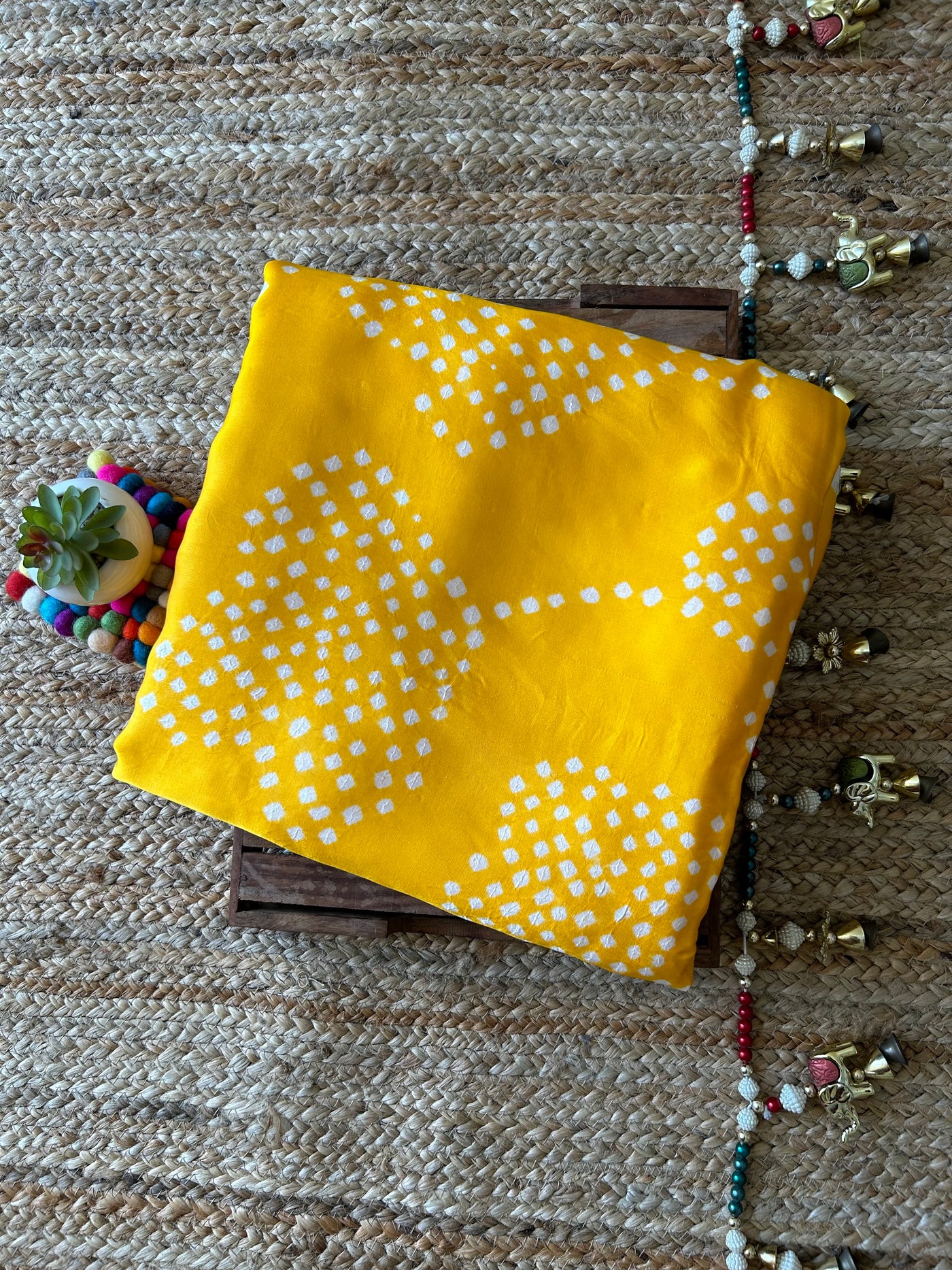 Madhubala: Handmade Bandhni Modal Silk Saree