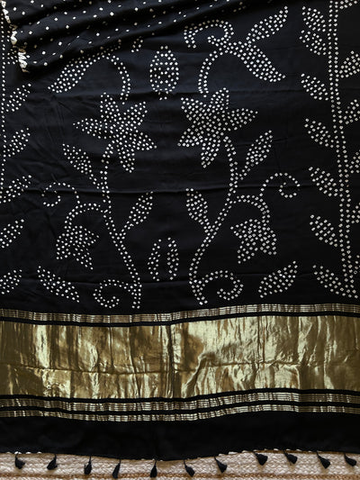 Kaushiki: Handmade Bandhni Modal Silk Saree