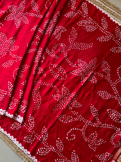 Devi: Handmade Bandhni Modal Silk Saree