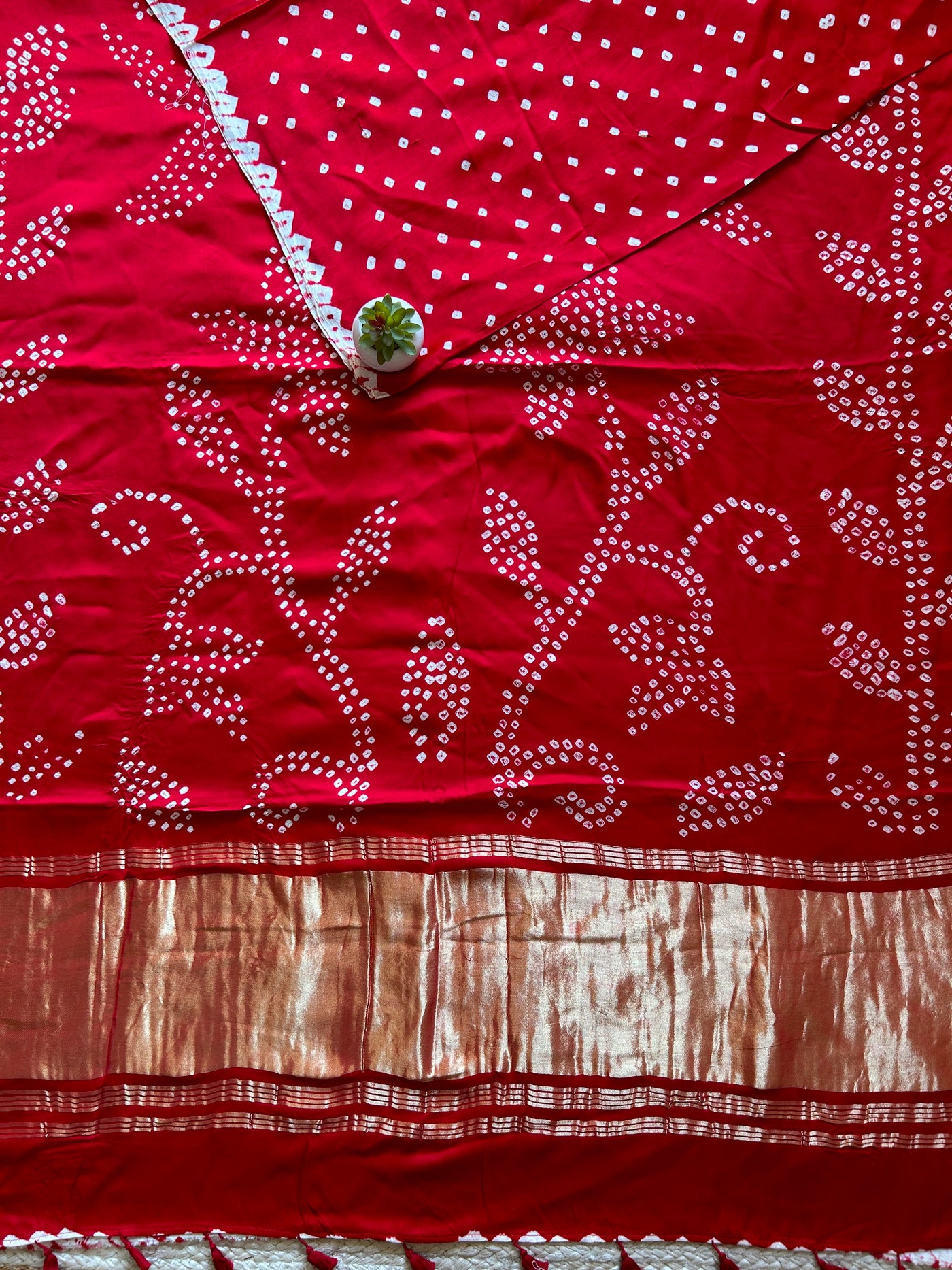 Devi: Handmade Bandhni Modal Silk Saree