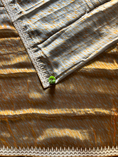 NAYAN: PARTYWEAR DIGITAL PRINTED TISSUE ORGANZA SAREE WITH EMBROIDERY.