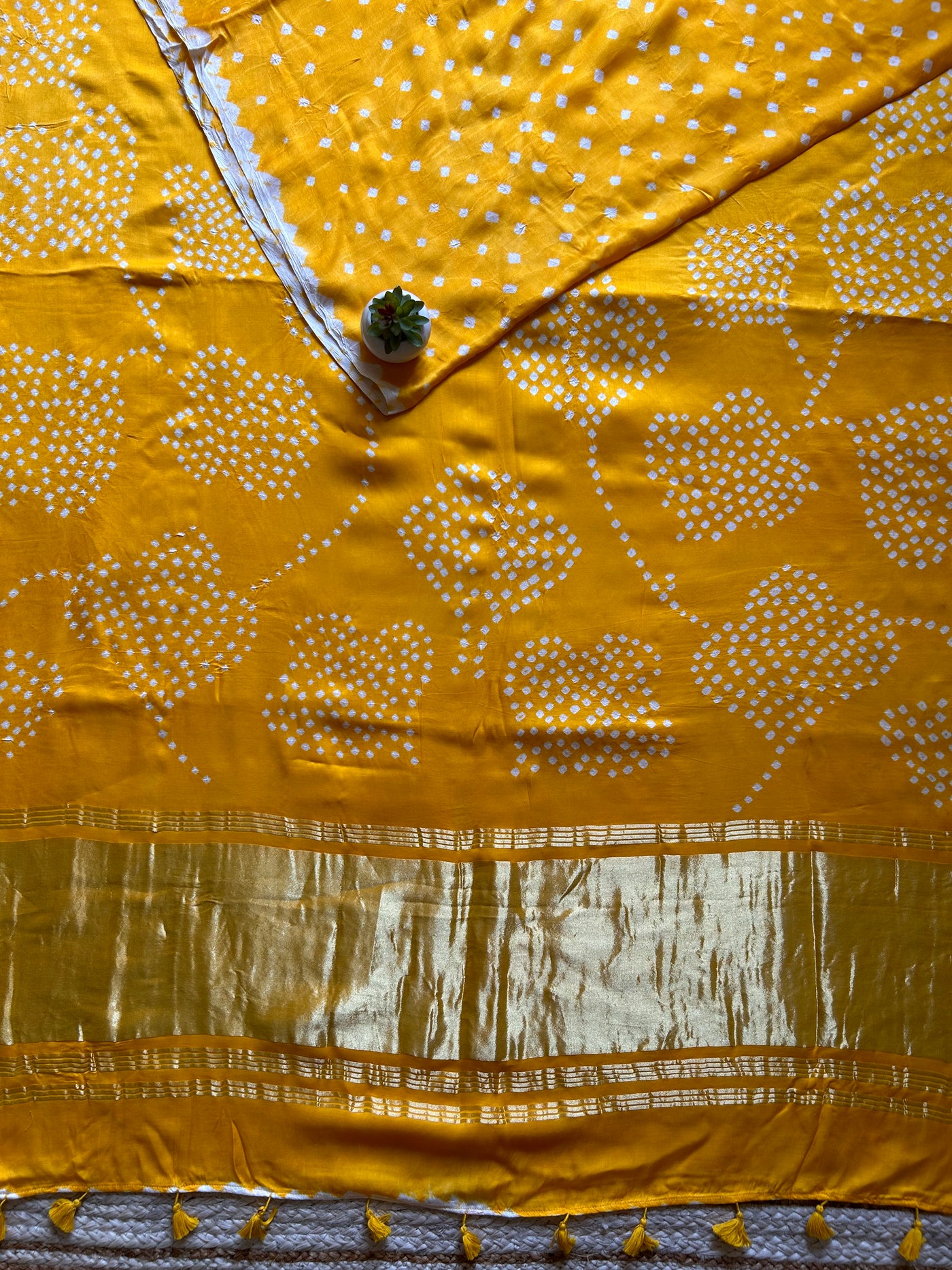 Madhubala: Handmade Bandhni Modal Silk Saree