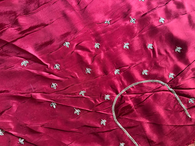 NAYANTARA: PARTYWEAR TISSUE ORGANZA SAREE WITH HAND EMBROIDERY.