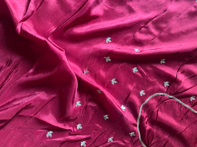 NAYANTARA: PARTYWEAR TISSUE ORGANZA SAREE WITH HAND EMBROIDERY.