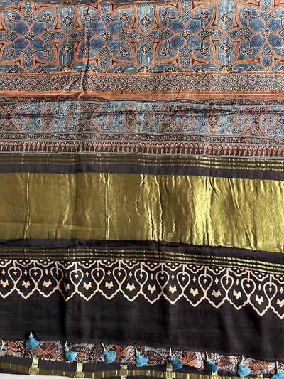 SULTANA: Handmade Gharchola Ajrakh Saree