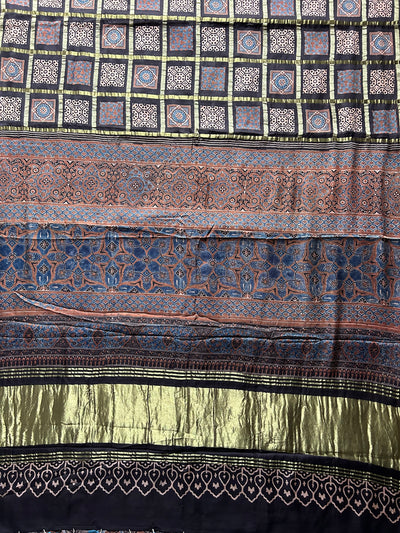 SULTANA: Handmade Gharchola Ajrakh Saree