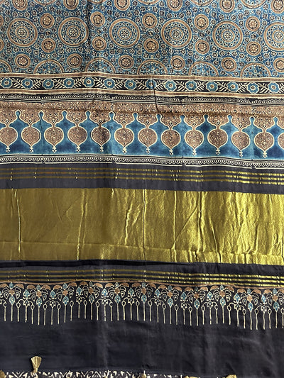 URVASHI : Handmade Gharchola Ajrakh Saree