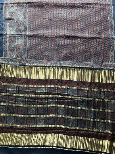 MRIDULA : Handmade Gharchola Ajrakh Saree