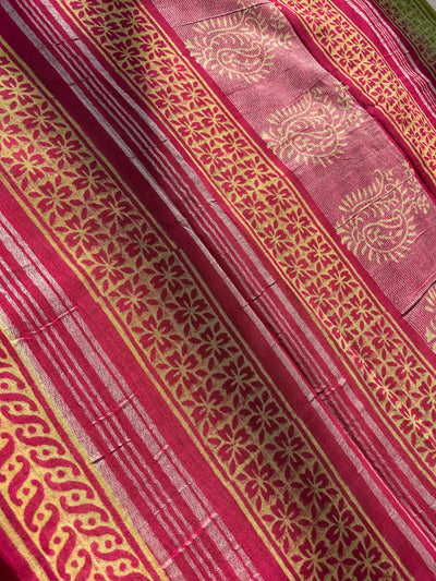 MOJITO : Handmade linen-cott saree