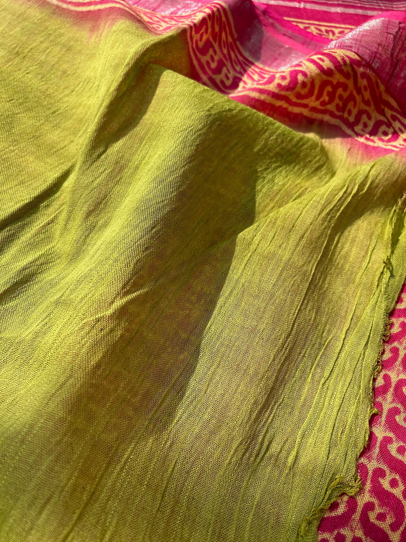 MOJITO : Handmade linen-cott saree