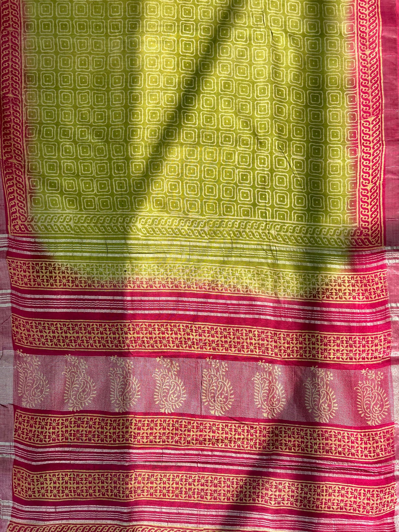 MOJITO : Handmade linen-cott saree