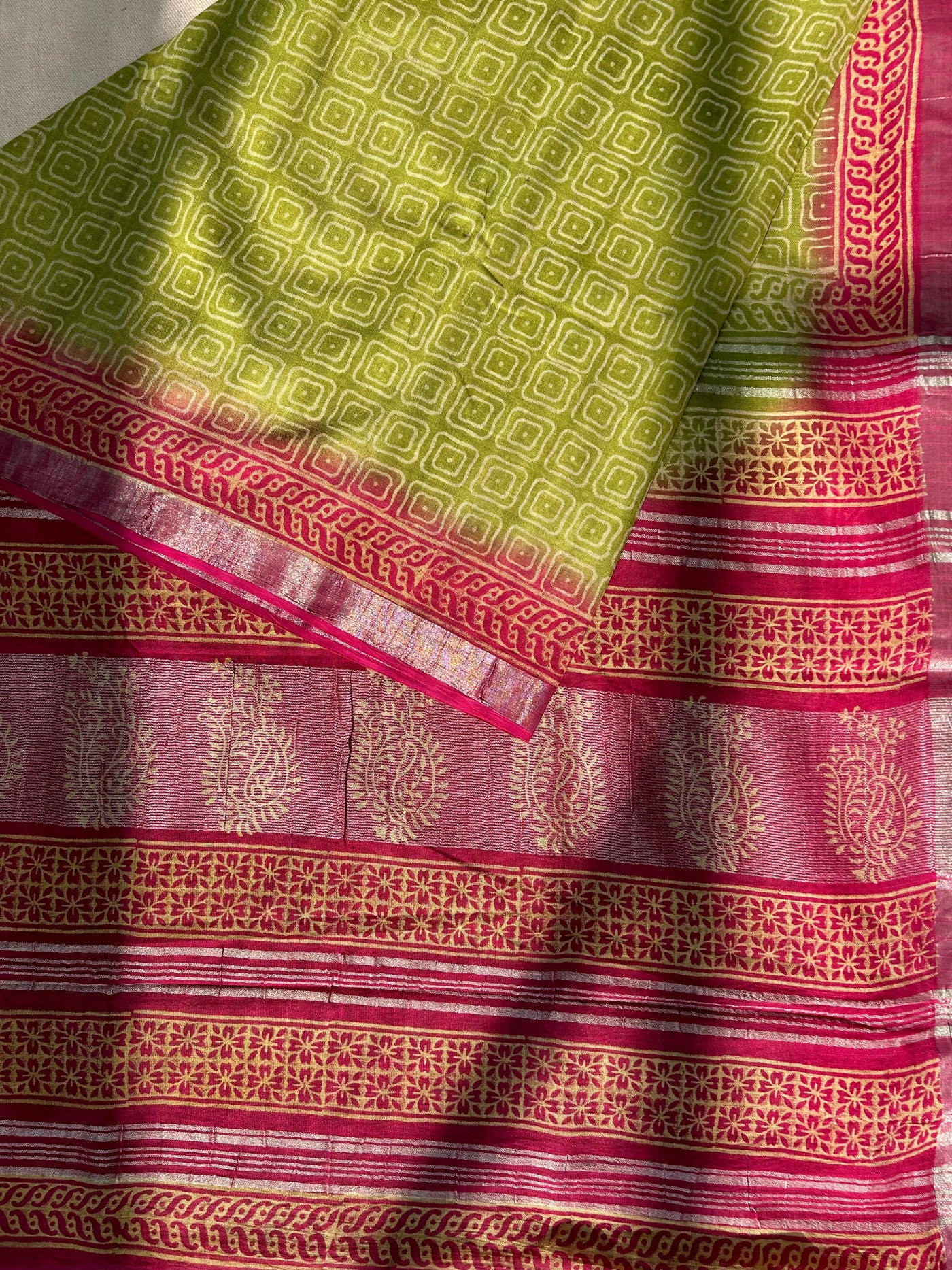 MOJITO : Handmade linen-cott saree