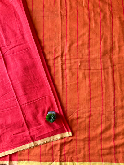 Narangi:Handloom cotton saree