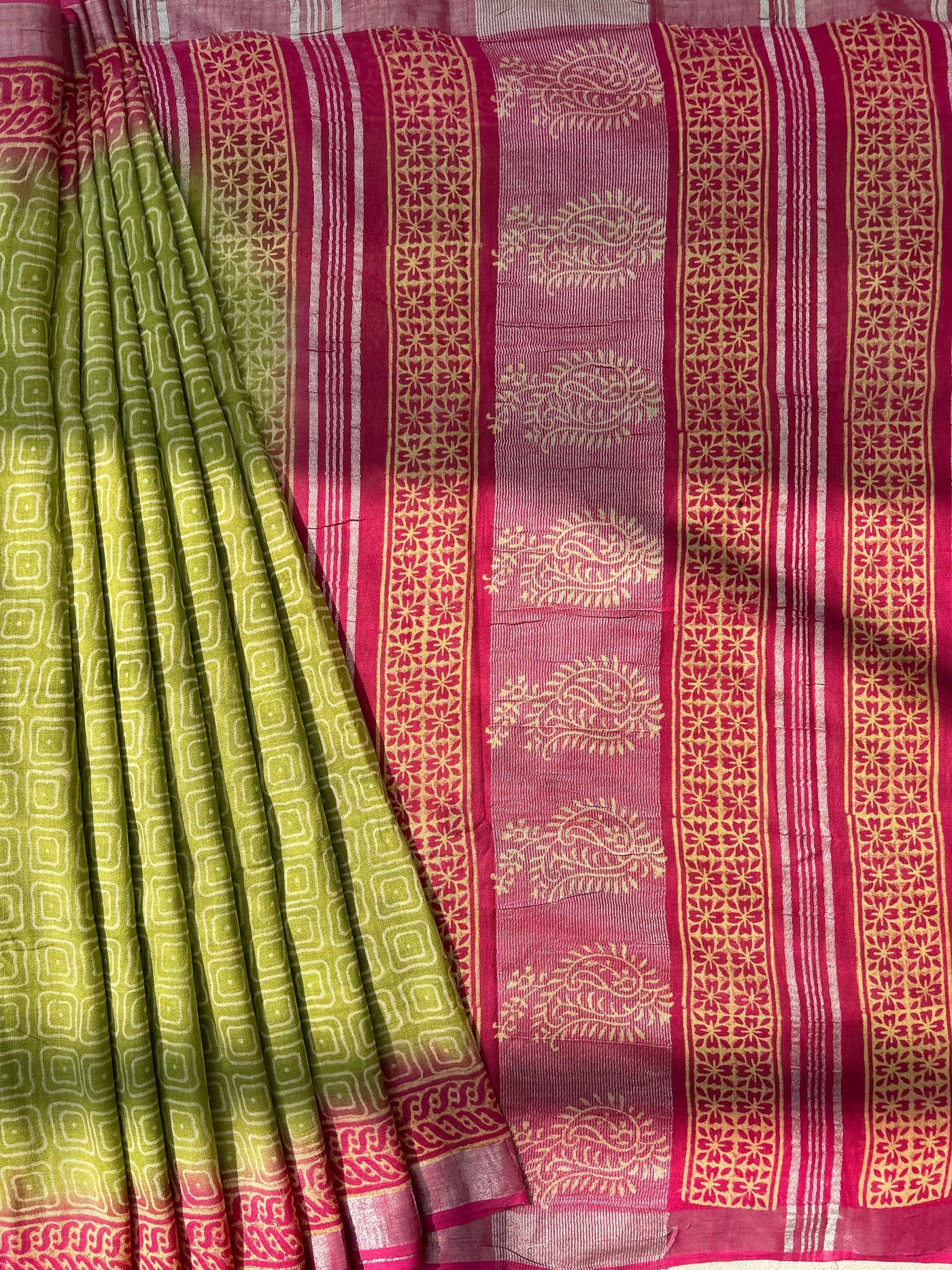 MOJITO : Handmade linen-cott saree