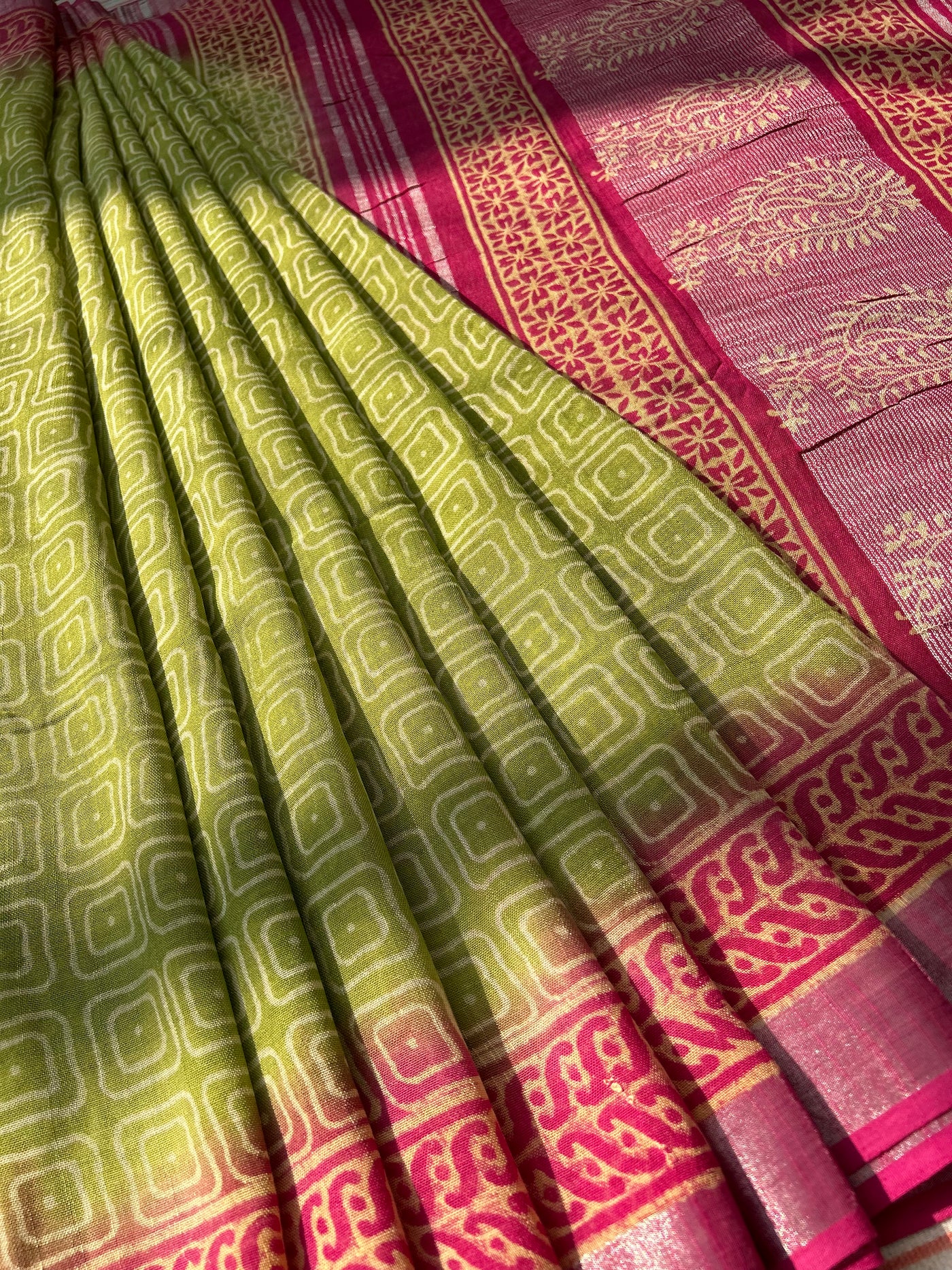 MOJITO : Handmade linen-cott saree