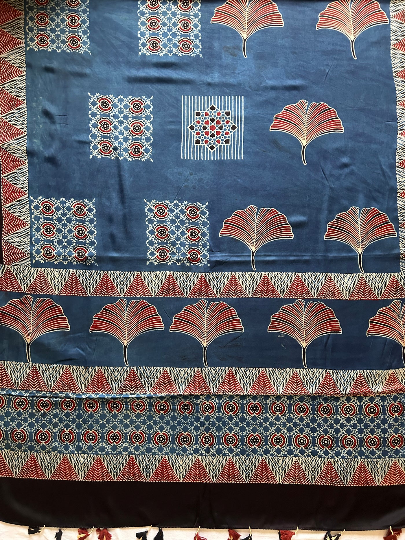 MOR-PANKHI: AJRAKH MODAL SILK DUPATTA