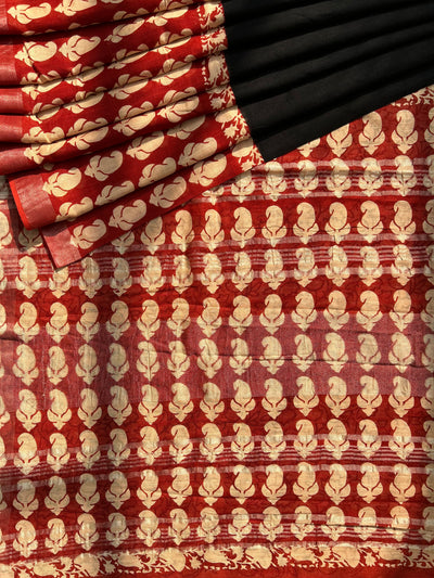 GARGI : Handmade linen-cott saree