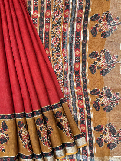 KHUSHI : Handmade linen-cott saree