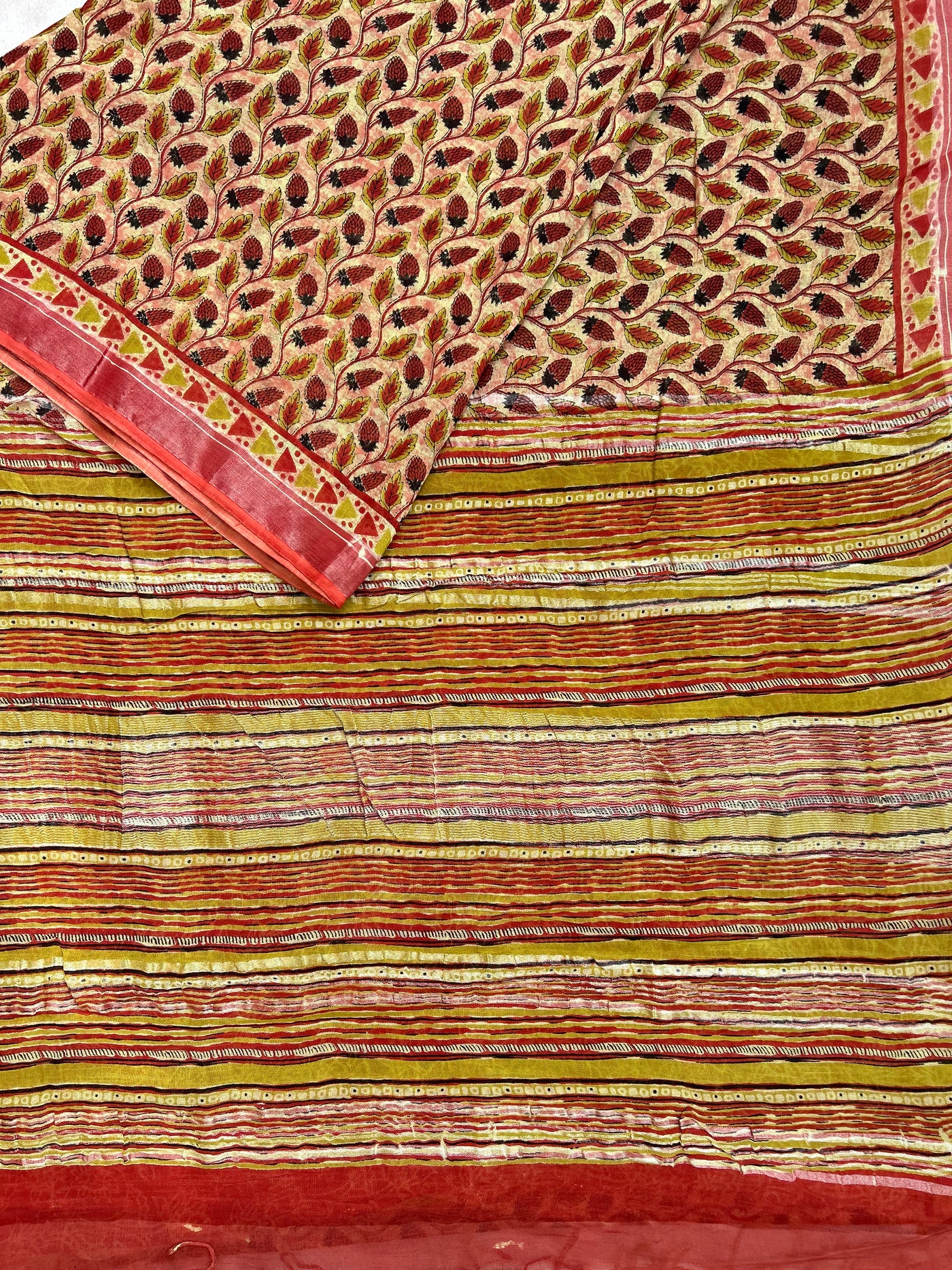 HANSINI : Handmade linen-cott saree