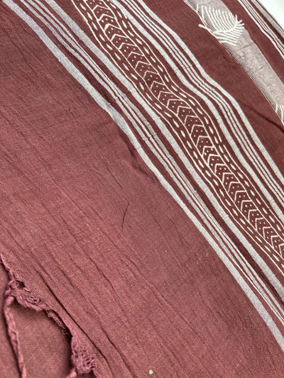 SUNAINA : Handmade linen-cott saree