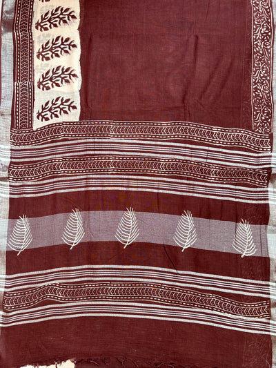 SUNAINA : Handmade linen-cott saree