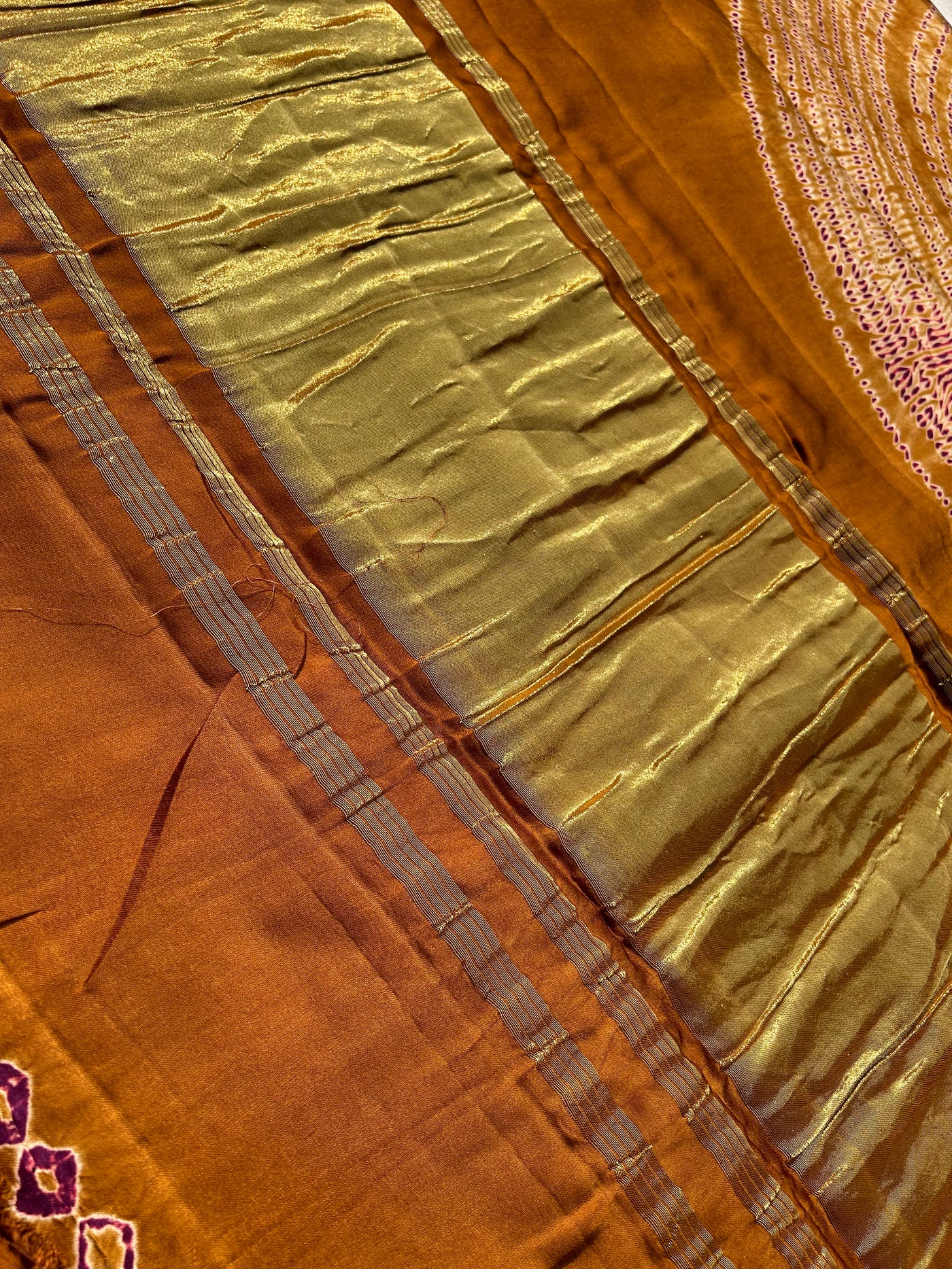 HUKUM :Handmade Shibori Dyed Modal Silk Tissue Pallu Saree