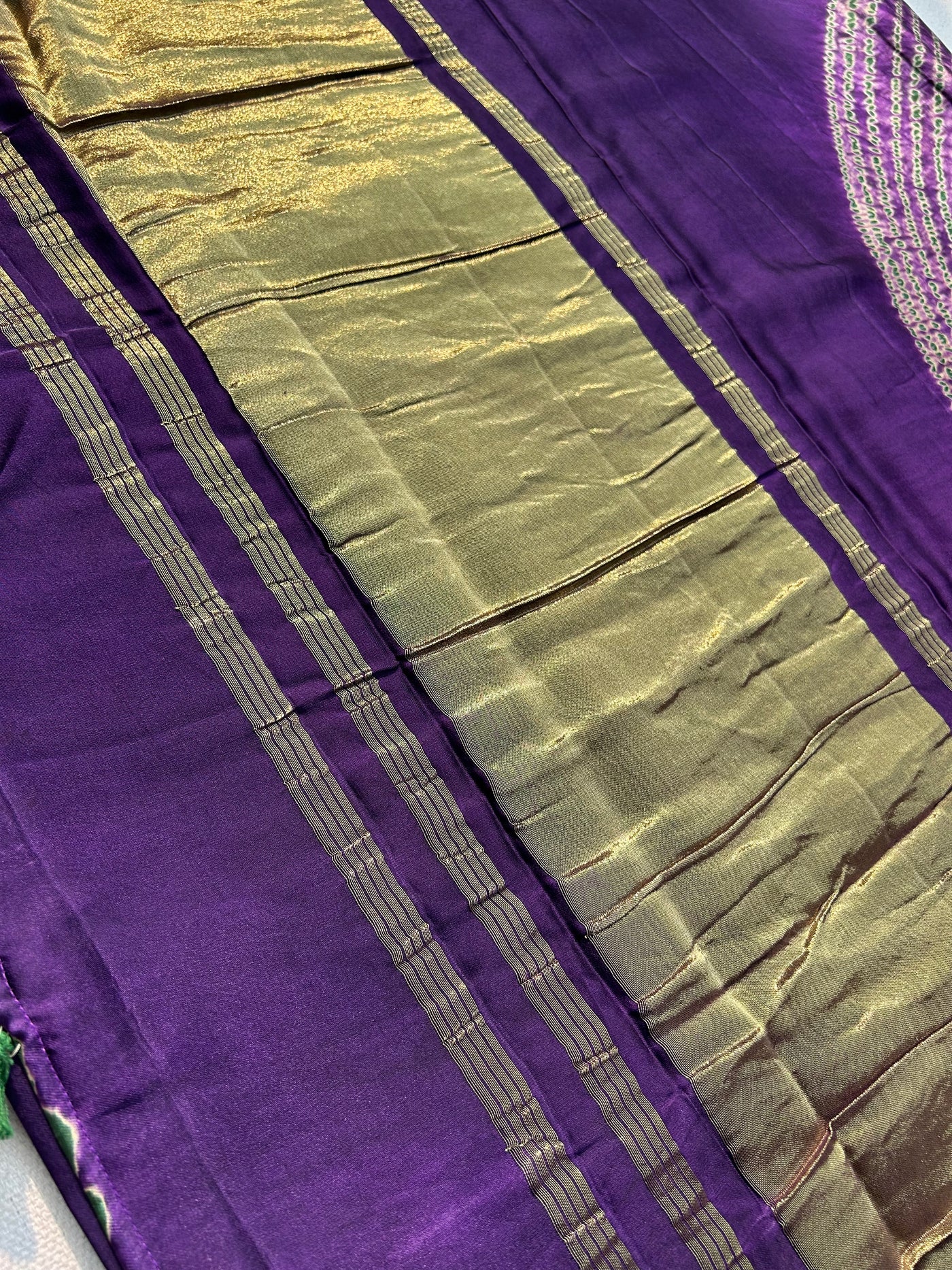 SHOLEY :Handmade Shibori Dyed Modal Silk Tissue Pallu Saree