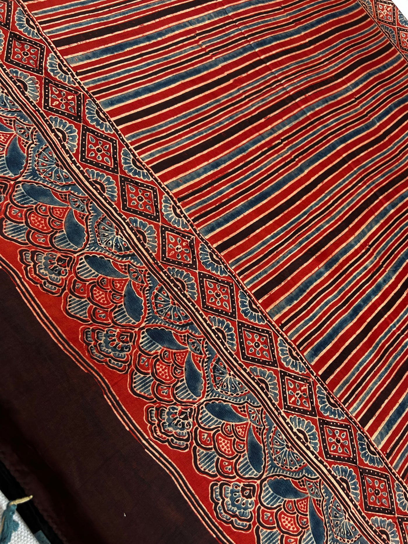 ADITI: HANDBLOCK AJRAKH MODAL SILK SAREE