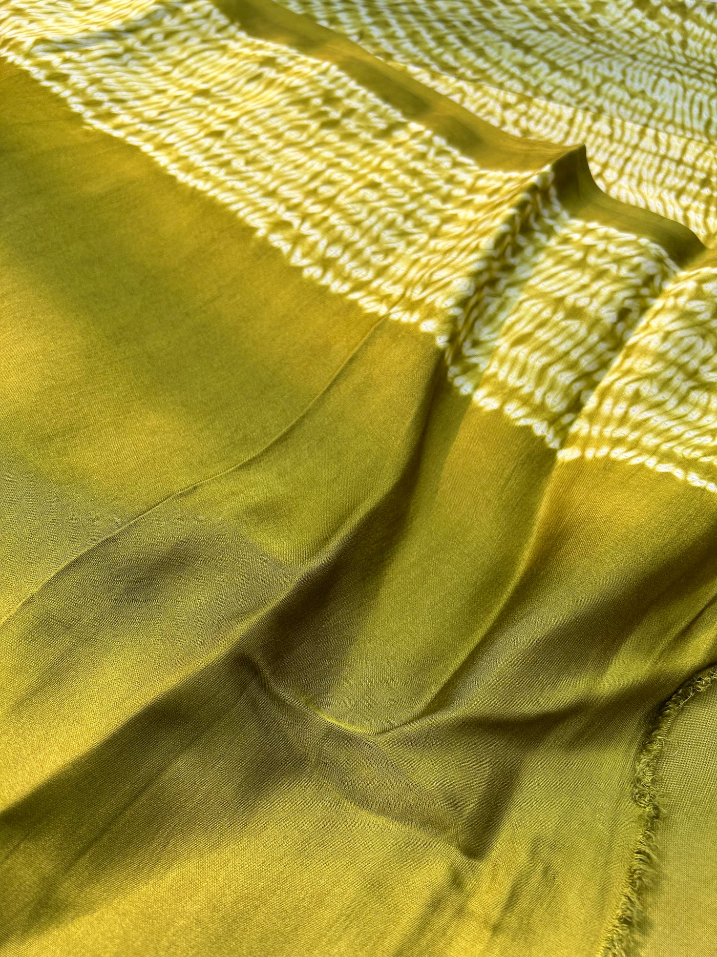 HARINI :Handmade Shibori Dyed Modal Silk Tissue Pallu Saree