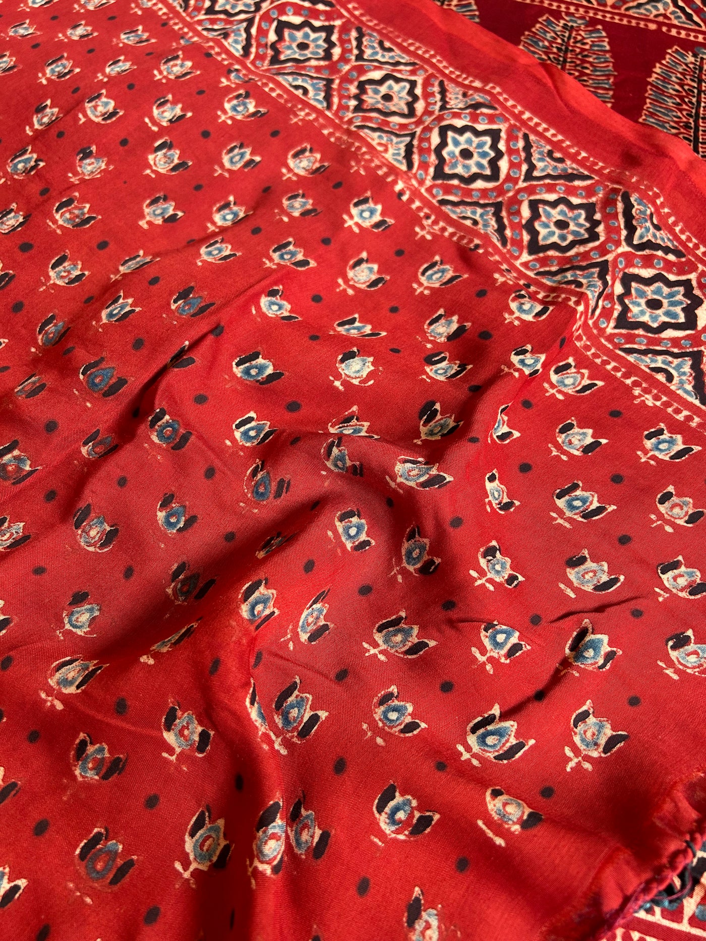 JANANI: HANDBLOCK AJRAKH MODAL SILK SAREE