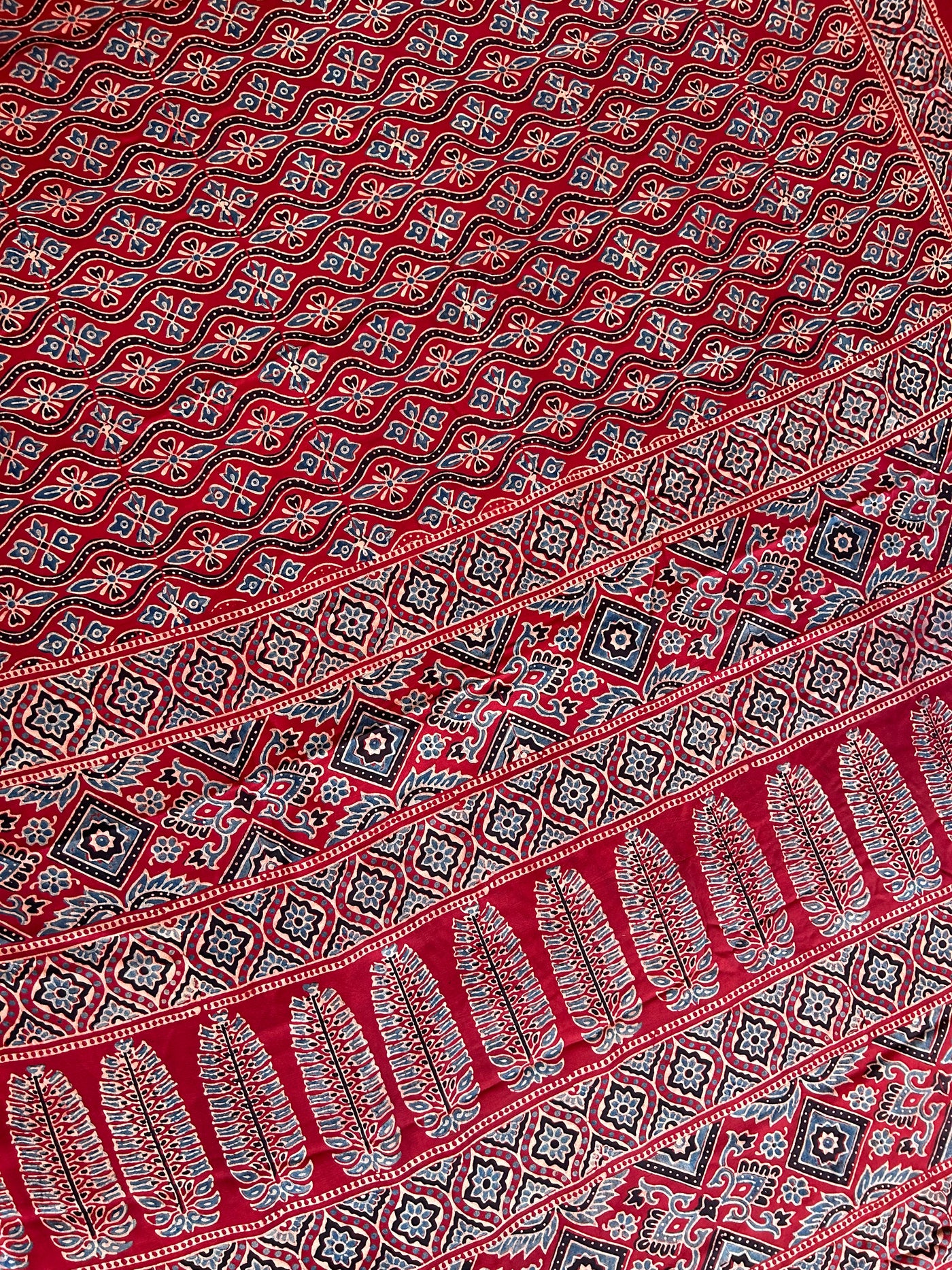 JANANI: HANDBLOCK AJRAKH MODAL SILK SAREE