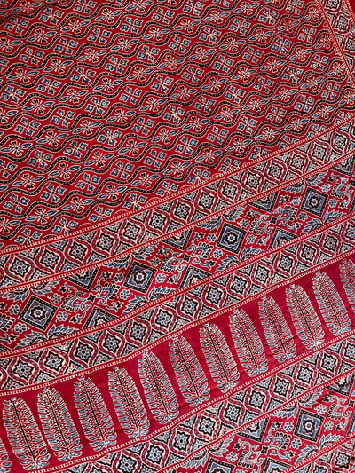 JANANI: HANDBLOCK AJRAKH MODAL SILK SAREE