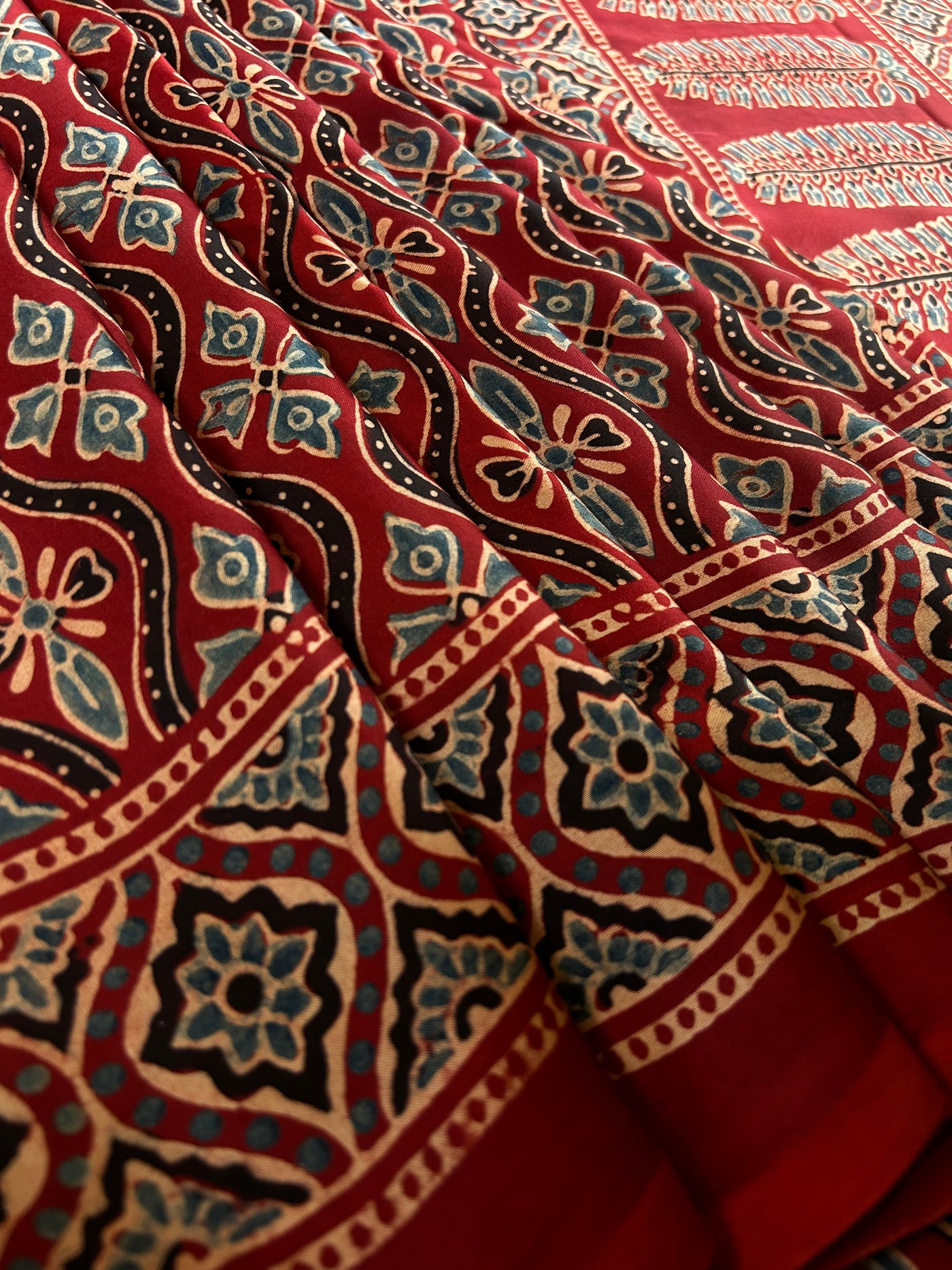 JANANI: HANDBLOCK AJRAKH MODAL SILK SAREE