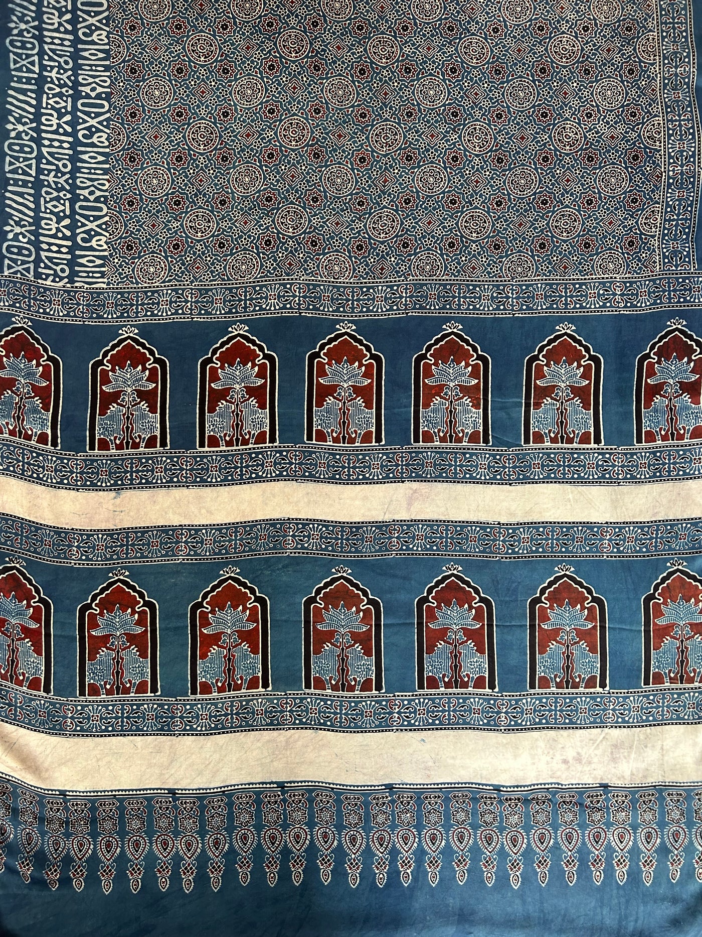 Dazzled : HANDBLOCK AJRAKH MODAL SILK SAREE