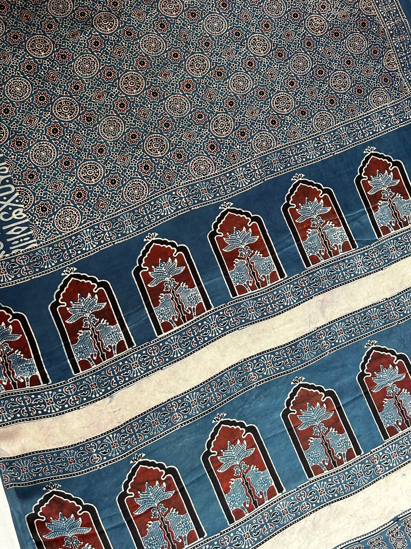 Dazzled : HANDBLOCK AJRAKH MODAL SILK SAREE