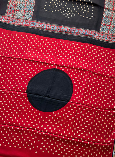 GAURI : AJRAKH MODAL SILK DUPATTA
