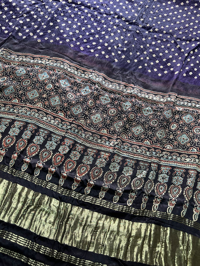 KATHA: AJRAKH BANDHEJ MODAL SILK DUPATTA
