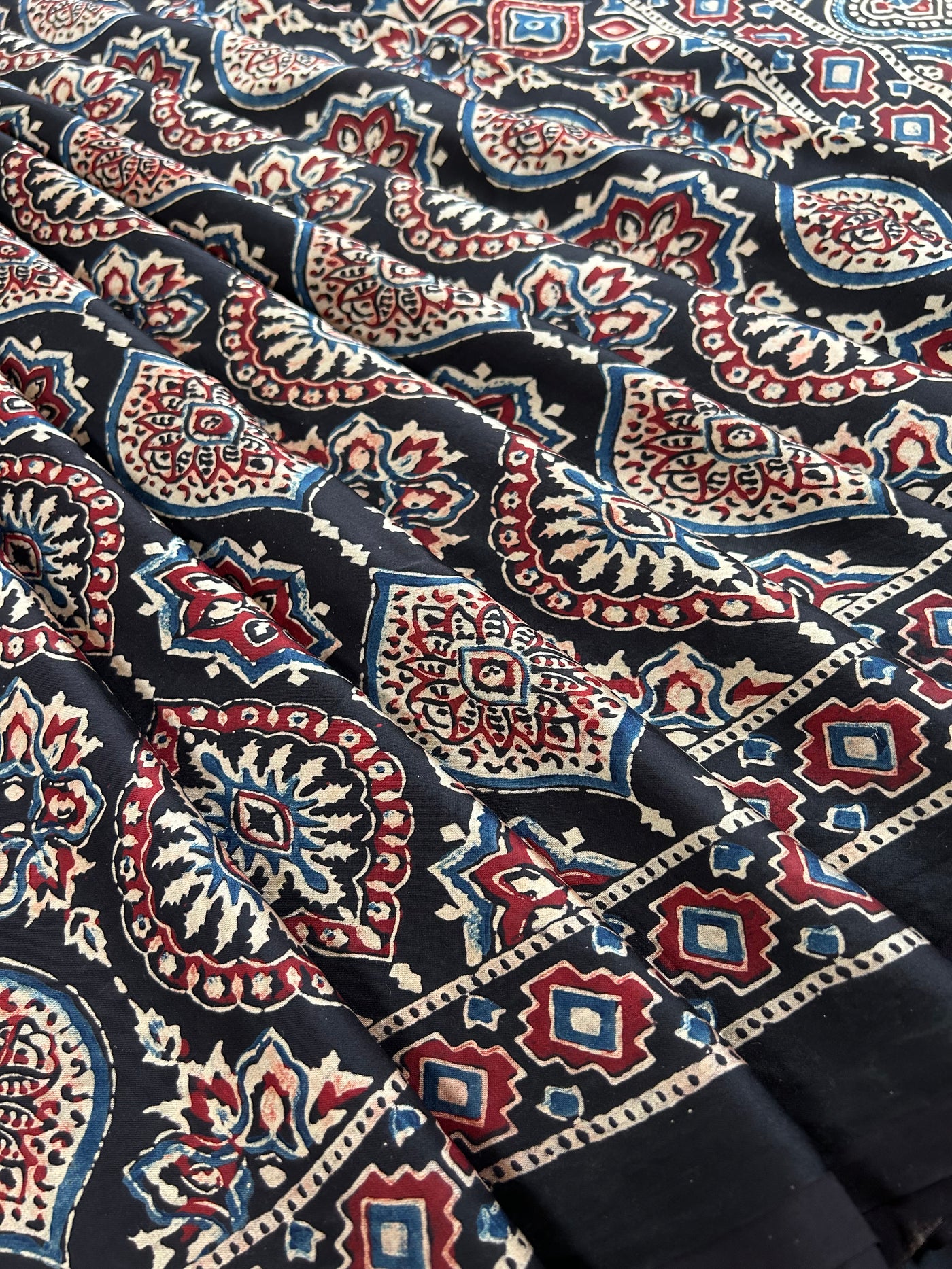 SARIKA: HAND BLOCK AJRAKH MODAL SILK SAREE