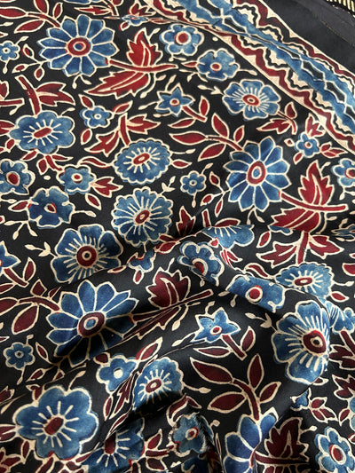 Pakhi : HANDMADE BANDHANI AJRAKH MODAL SILK SAREE