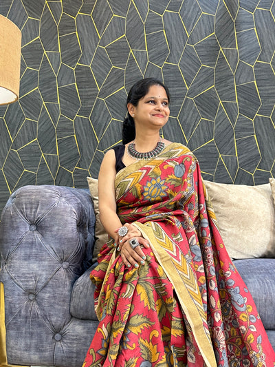 Meri Zindgi: Handloom Pure Tussar Kalamkari saree