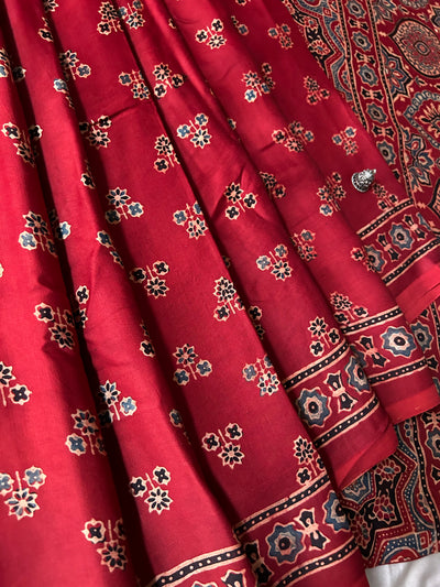 NACHIKETA: MODAL SILK TISSUE AJRAKH
