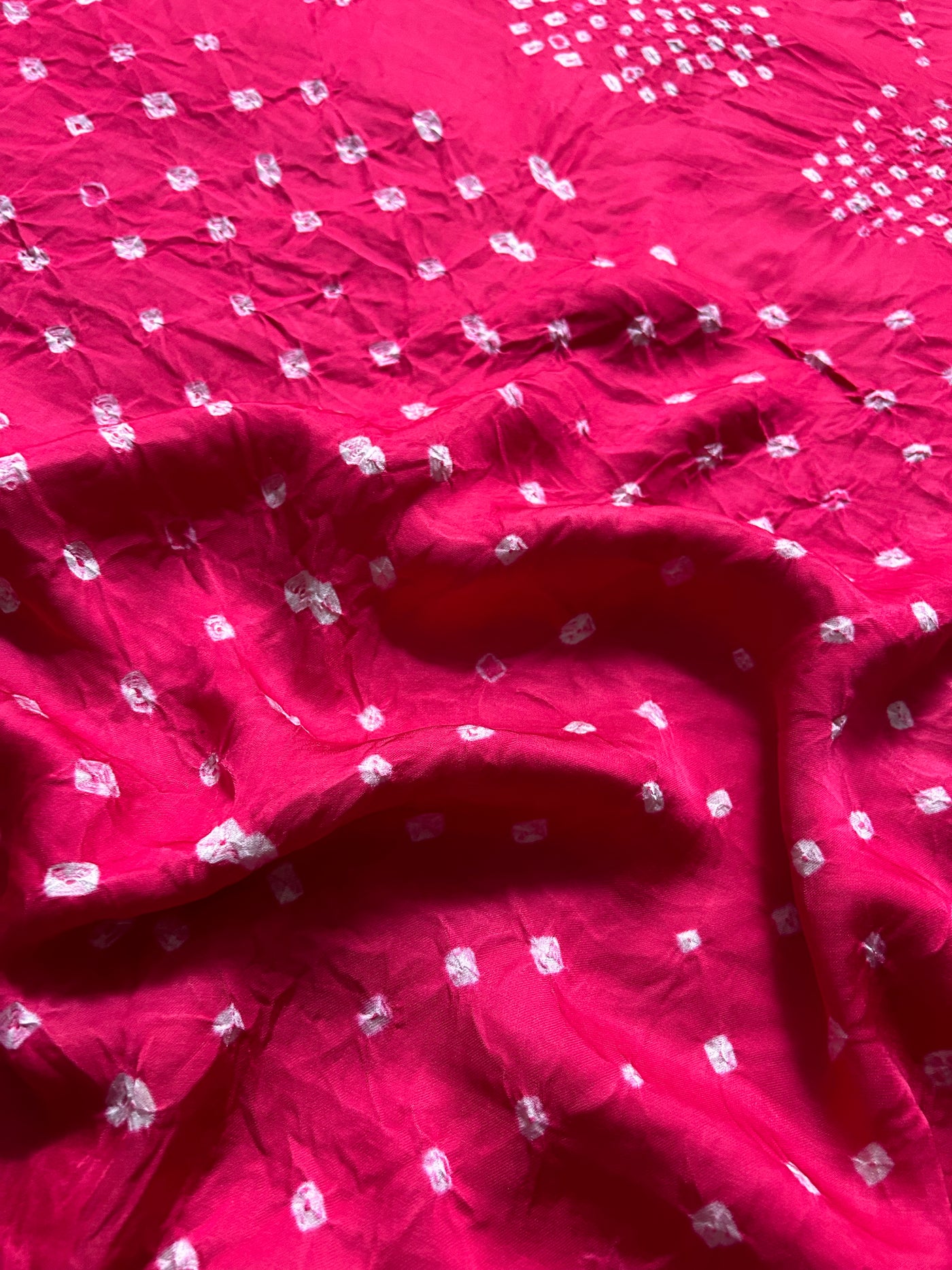 Tejaswani: Handmade Designer Bandhani Modal Silk Tissue Pallu Saree