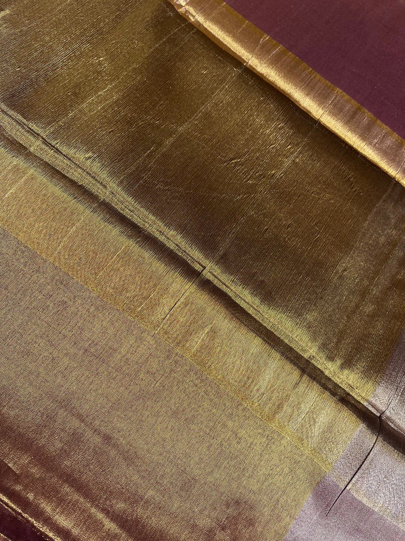 MOHINI :GOLDEN, DESIGNER PARTY WEAR TISSUE SILK SAREE