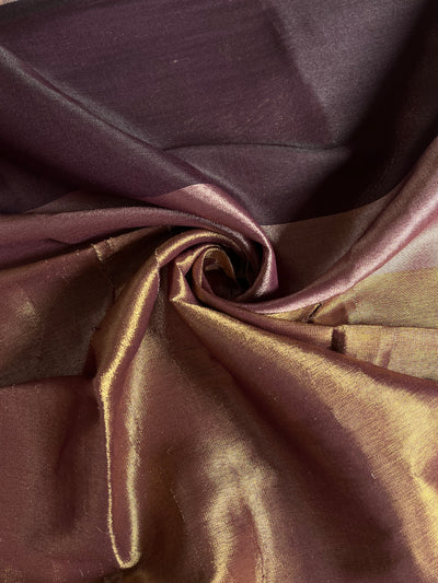 MOHINI :GOLDEN, DESIGNER PARTY WEAR TISSUE SILK SAREE