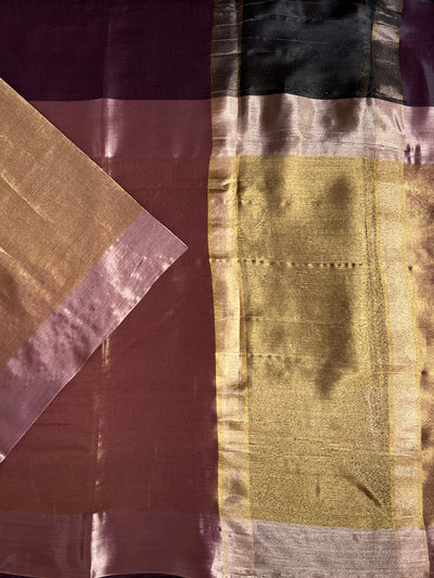 MOHINI :GOLDEN, DESIGNER PARTY WEAR TISSUE SILK SAREE