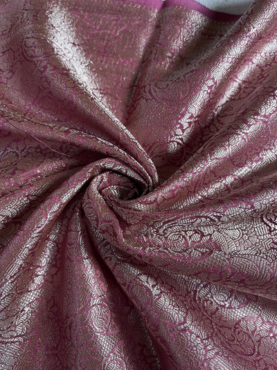 NALINI :MAGENTA,WEDDING WEAR BANARASI CHANDERI SILK SAREE